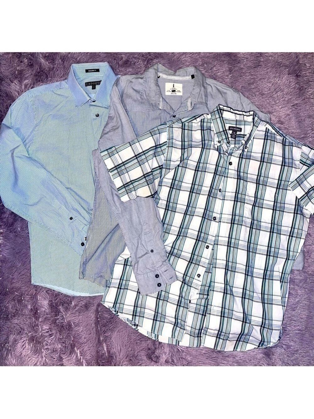 Men’s Shirt Bundle: Express JeansbyBuffalo Van Heusen